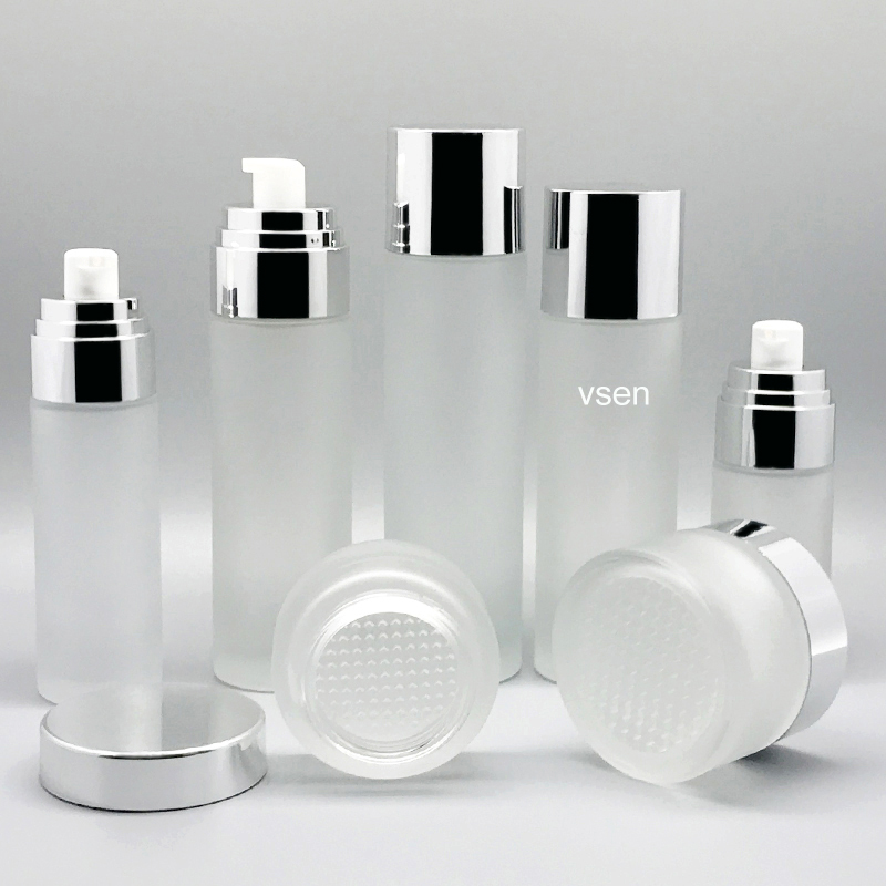 男士兰蔻磨砂玻璃瓶现货 120ml化妆水瓶  100ml按压(图2)